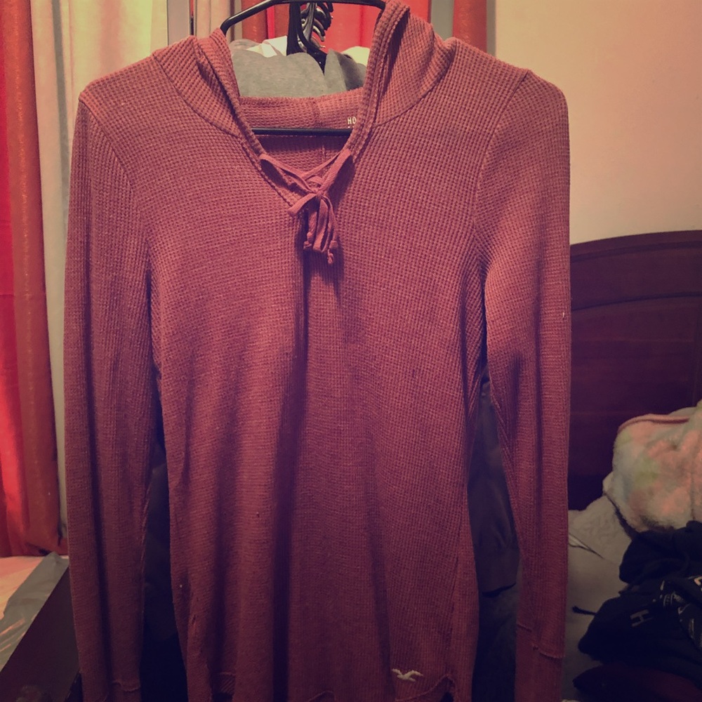 Dirty Pink long sleeve with a hood